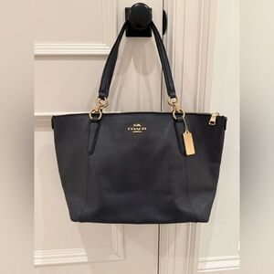 Coach Black Tote Bag with Gold Accents